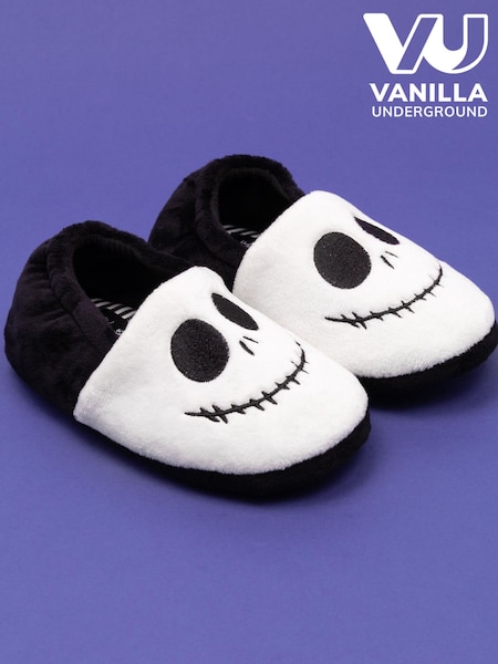 Vanilla Underground White Nightmare Before Christmas Kids Winter Christmas Fluffy Slippers (Q53574) | £17