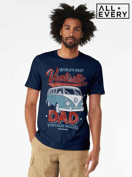 Blue - Regular All + Every Volkswagen World's Most Vantastic Dad Father's Day T-shirt
