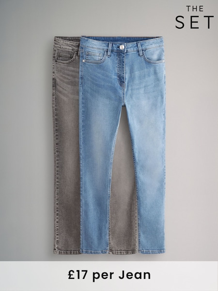 The Set Grey/Light Blue 2 Pack Denim Skinny Jeans (Q54545) | £34