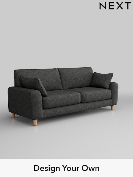 Boucle Weave Easy Clean/Charcoal Grey Campbell (Q55677) | £1,175