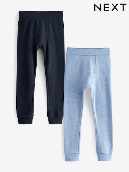 Blue/Navy Thermal Leggings 2 Pack (2-16yrs) (Q55692) | £15 - £21