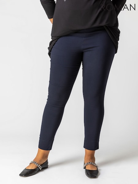 Roman Blue Curve Originals Full Length Stretch Trousers (Q58448) | £32