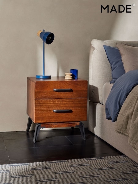 MADE.COM Natural Lucien Mango Wood Bedside Table (Q59738) | £329