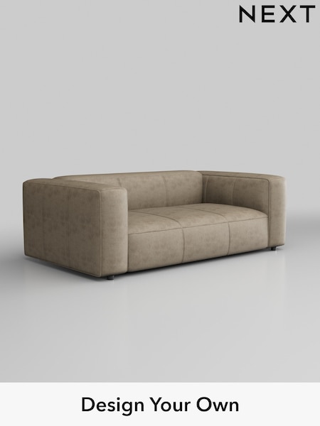 Monza Faux Leather Easy Clean/Mink Brown Jefferson Leather (Q60100) | £1,425