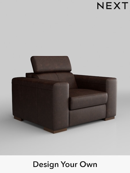 Vintaged/Dark Brown Lennox Highback Leather (Q60103) | £1,625