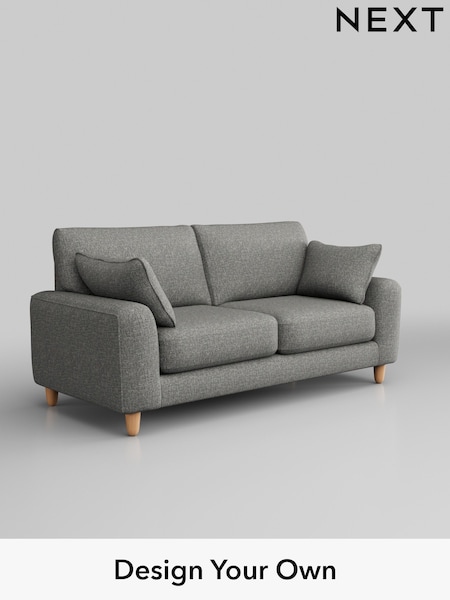 Chunky Boucle Easy Clean/Mid Grey Campbell (Q60138) | £1,175