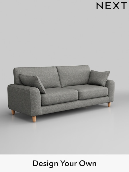 Chunky Boucle Easy Clean/Mid Grey Campbell (Q60138) | £1,275