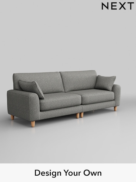 Chunky Boucle Easy Clean/Mid Grey Campbell (Q60138) | £1,375