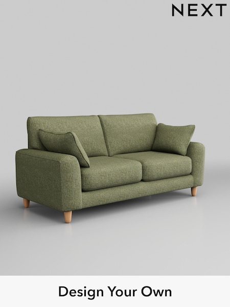 Chunky Boucle Easy Clean/Mid Green Campbell (Q60154) | £1,175
