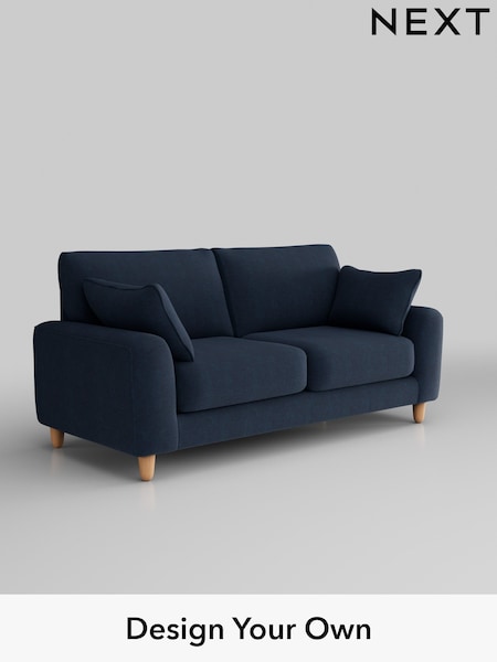 Fine Chenille Easy Clean/Dark Navy Blue Campbell (Q60175) | £1,175