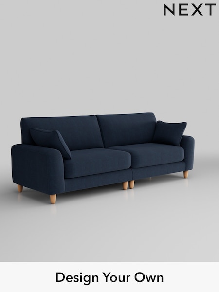 Fine Chenille Easy Clean/Dark Navy Blue Campbell (Q60175) | £1,375