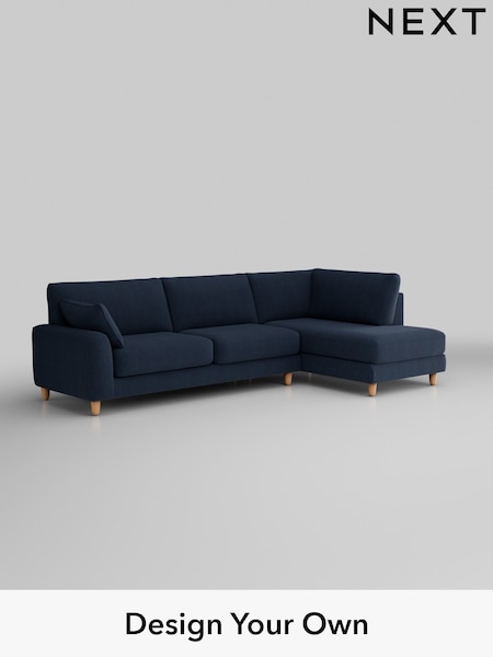 Fine Chenille Easy Clean/Dark Navy Blue Campbell (Q60175) | £1,975