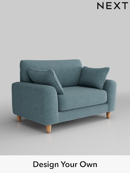 Fine Chenille Easy Clean/Mid Blue Campbell (Q60179) | £975