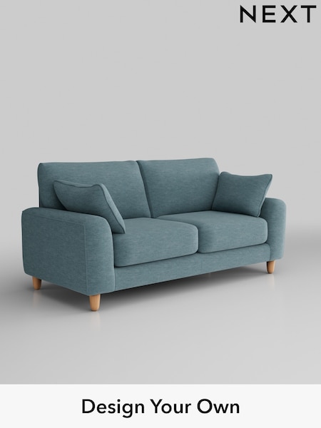 Fine Chenille Easy Clean/Mid Blue Campbell (Q60179) | £1,175