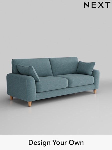 Fine Chenille Easy Clean/Mid Blue Campbell (Q60179) | £1,275