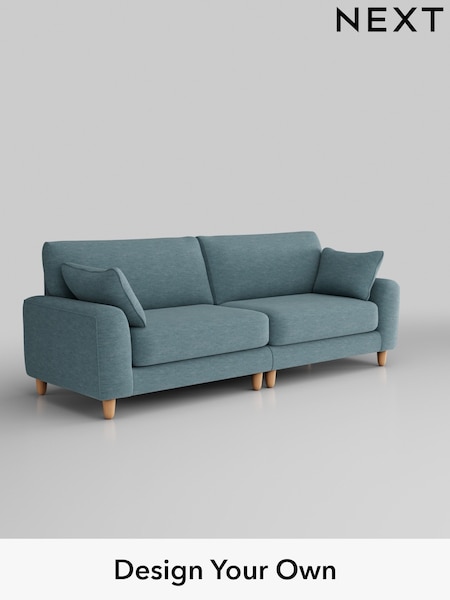 Fine Chenille Easy Clean/Mid Blue Campbell (Q60179) | £1,375