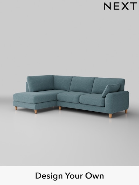 Fine Chenille Easy Clean/Mid Blue Campbell (Q60179) | £1,875