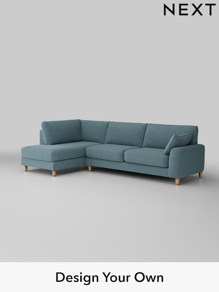 Fine Chenille Easy Clean/Mid Blue Campbell (Q60179) | £1,975