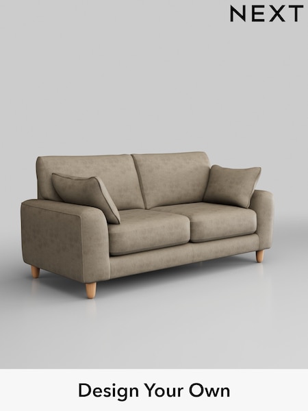 Monza Faux Leather Easy Clean/Mink Brown Campbell (Q60243) | £1,175