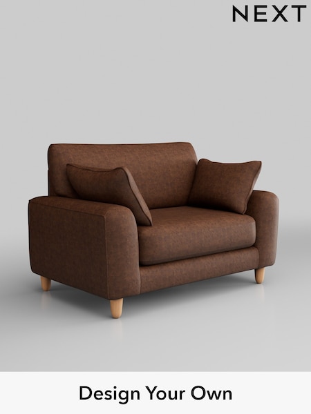 Monza Faux Leather Easy Clean/Chestnut Brown Campbell (Q60244) | £975
