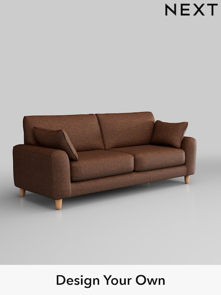Monza Faux Leather Easy Clean/Chestnut Brown Campbell (Q60244) | £1,275