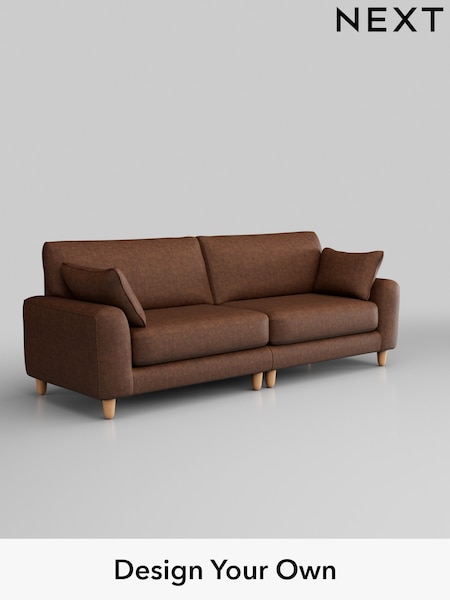 Monza Faux Leather Easy Clean/Chestnut Brown Campbell (Q60244) | £1,375