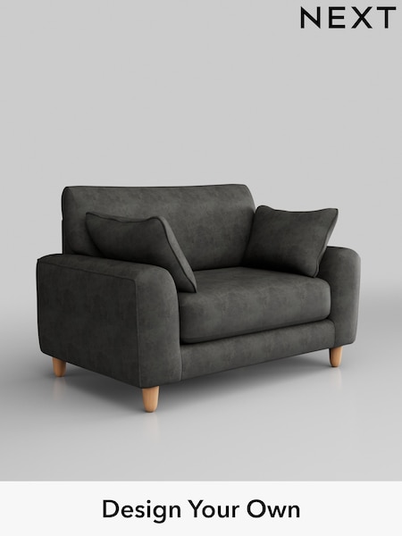 Monza Faux Leather Easy Clean/Dark Grey Campbell (Q60245) | £975