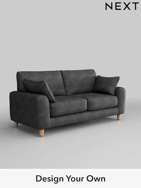 Monza Faux Leather Easy Clean/Dark Grey Campbell (Q60245) | £1,175