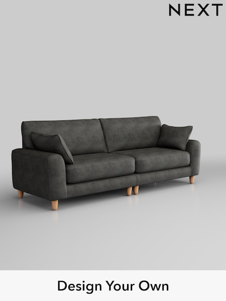 Monza Faux Leather Easy Clean/Dark Grey Campbell (Q60245) | £1,375