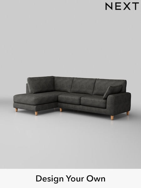 Monza Faux Leather Easy Clean/Dark Grey Campbell (Q60245) | £1,875
