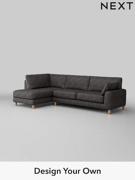 Monza Faux Leather Easy Clean/Dark Grey Campbell (Q60245) | £1,975