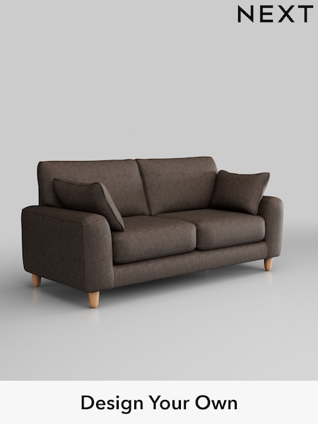 Monza Faux Leather Easy Clean/Peppercorn Brown Campbell (Q60246) | £1,175