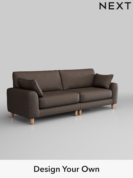 Monza Faux Leather Easy Clean/Peppercorn Brown Campbell (Q60246) | £1,375