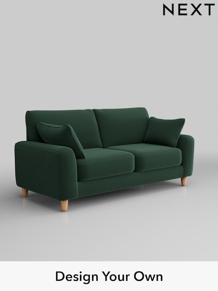 Plush Velvet Easy Clean/Bottle Green Campbell (Q60257) | £1,175