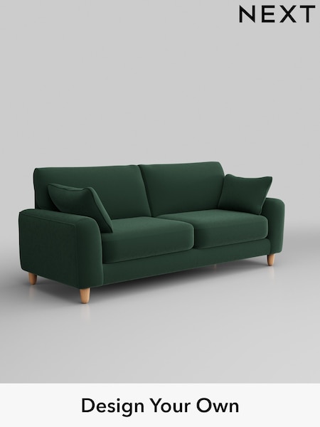Plush Velvet Easy Clean/Bottle Green Campbell (Q60257) | £1,275