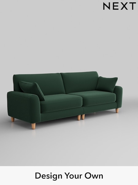 Plush Velvet Easy Clean/Bottle Green Campbell (Q60257) | £1,375