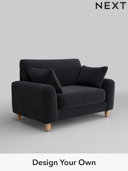 Plush Velvet Easy Clean/Charcoal Grey Campbell (Q60259) | £975