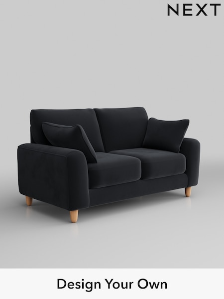 Plush Velvet Easy Clean/Charcoal Grey Campbell (Q60259) | £1,075