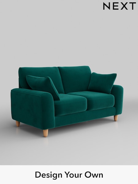 Plush Velvet Easy Clean/Juniper Green Campbell (Q60260) | £1,075