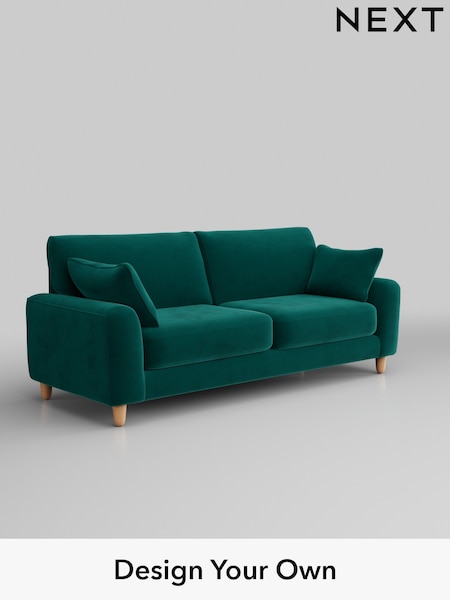 Plush Velvet Easy Clean/Juniper Green Campbell (Q60260) | £1,275