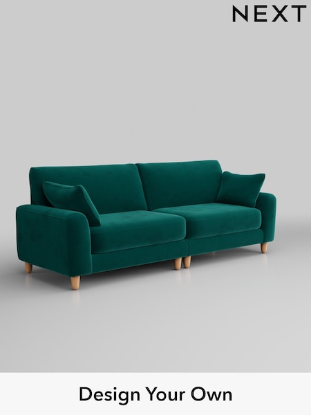Plush Velvet Easy Clean/Juniper Green Campbell (Q60260) | £1,375