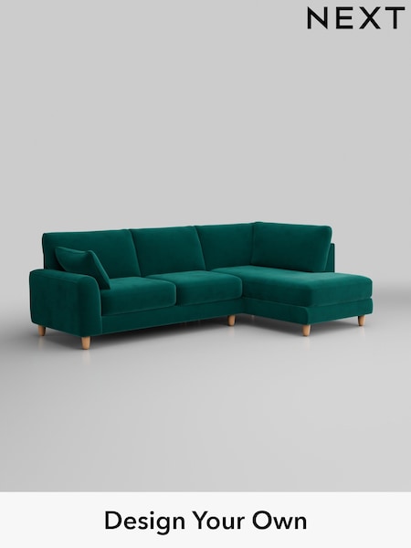 Plush Velvet Easy Clean/Juniper Green Campbell (Q60260) | £1,875