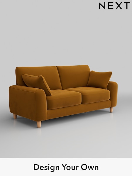 Plush Velvet Easy Clean/Mustard Yellow Campbell (Q60261) | £1,175