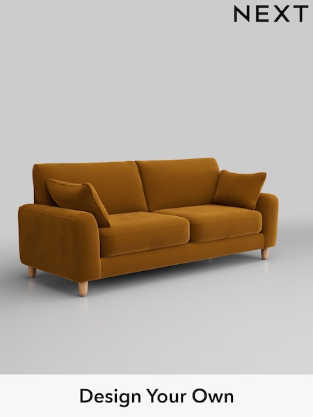 Plush Velvet Easy Clean/Mustard Yellow Campbell (Q60261) | £1,275