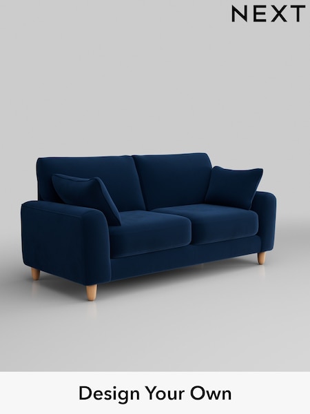 Plush Velvet Easy Clean/Navy Blue Campbell (Q60263) | £1,175