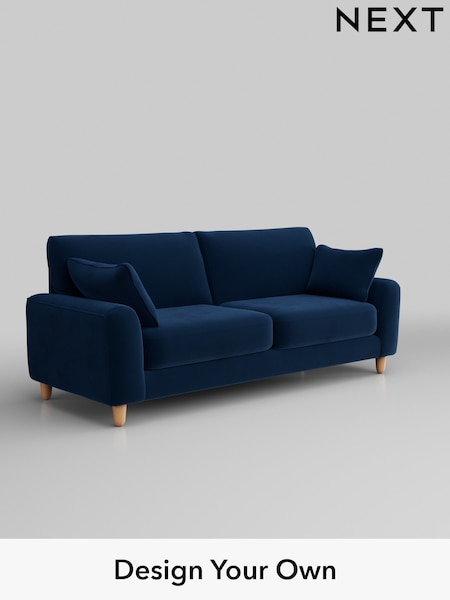 Plush Velvet Easy Clean/Navy Blue Campbell (Q60263) | £1,275
