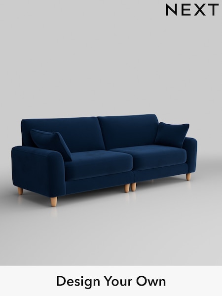 Plush Velvet Easy Clean/Navy Blue Campbell (Q60263) | £1,375