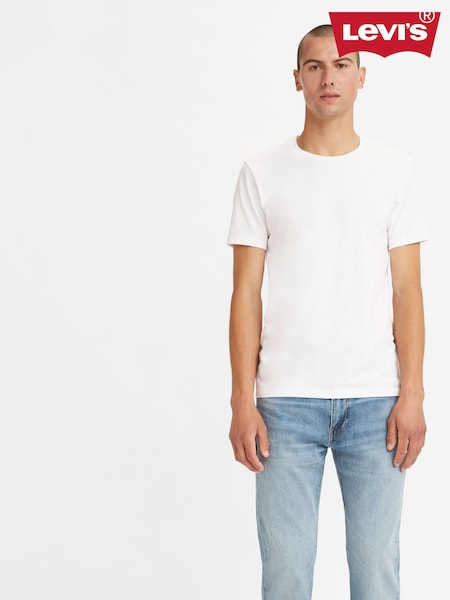 Levi's® White 100% Cotton Slim Crewneck T-Shirts 2 Pack (Q60309) | £35