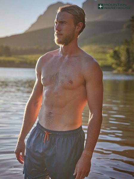 Mountain Warehouse Grey Mens Aruba Swim Shorts (Q60384) | £22