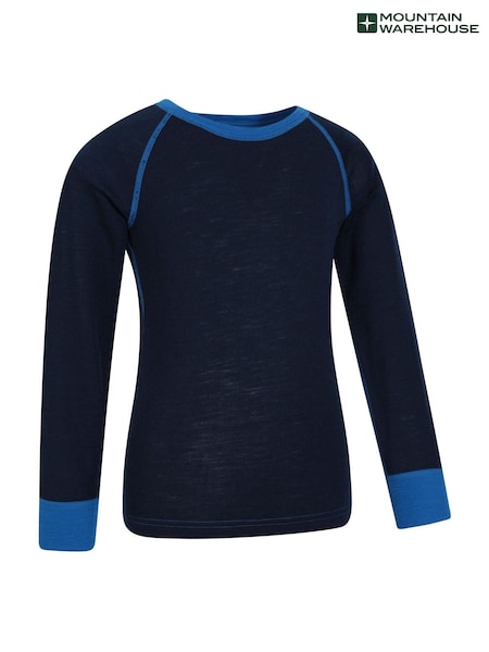 Mountain Warehouse Blue Merino II Kids Round Neck Thermal Top (Q60394) | £22